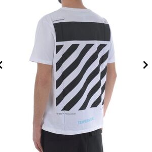 Off-white Temperature white slim T-shirt Sz L